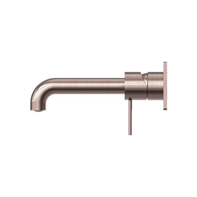 Nero Mecca Wall Basin/Bath Mixer 185mm Brushed Bronze