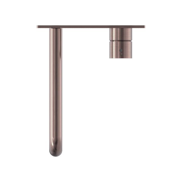 Nero Mecca Wall Basin Mixer Handle Up 160mm Spout Brushed Bronze - NR221910B160BZ - The Blue Space