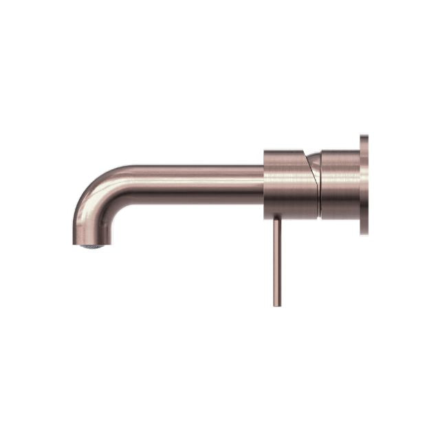 Nero Mecca Wall Basin/Bath Mixer Separate Back Plate 160mm Brushed Bronze
