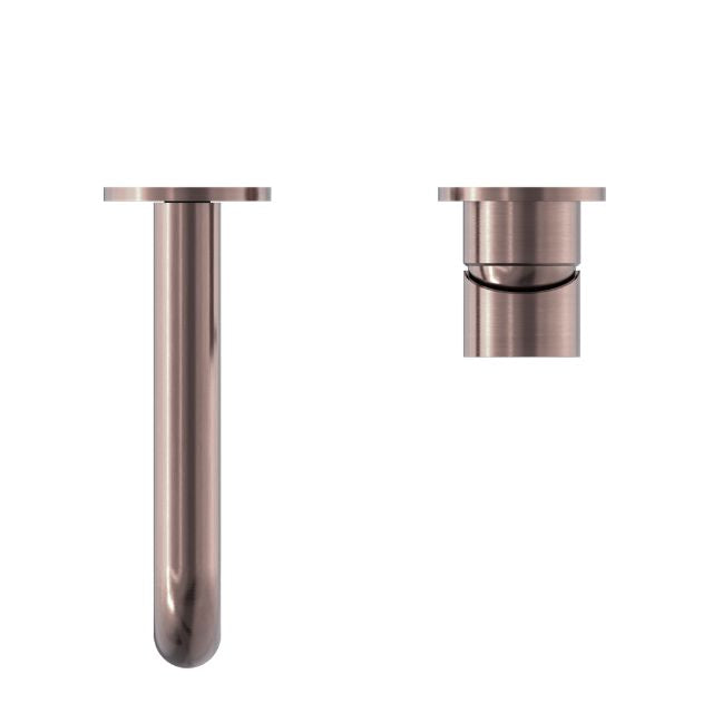 Shop Nero Mecca Wall Basin Mixer Separate Backplate 160mm Spout Brushed Bronze - NR221910C160BZ - The Blue Space