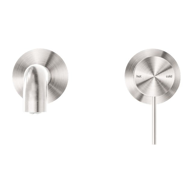 Nero Mecca Wall Basin/Bath Mixer Separate Back Plate 260mm Brushed Nickel