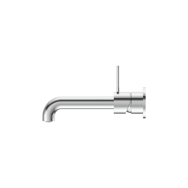 Nero Mecca Wall Basin/Bath Mixer Separate Back Plate Handle Up 120mm Chrome