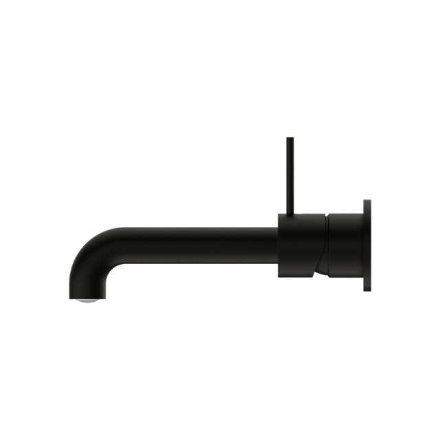 Nero Mecca Wall Basin/Bath Mixer Separate Back Plate Handle Up 260mm Matte Black