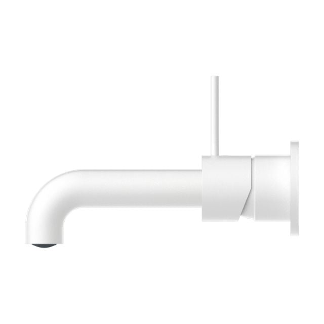 Buy Online Nero Mecca Wall Basin Mixer Separate Backplate with Handle Up Wall Mixer and 260mm Spout - Matte White  - NR221910D260MW - The Blue Space