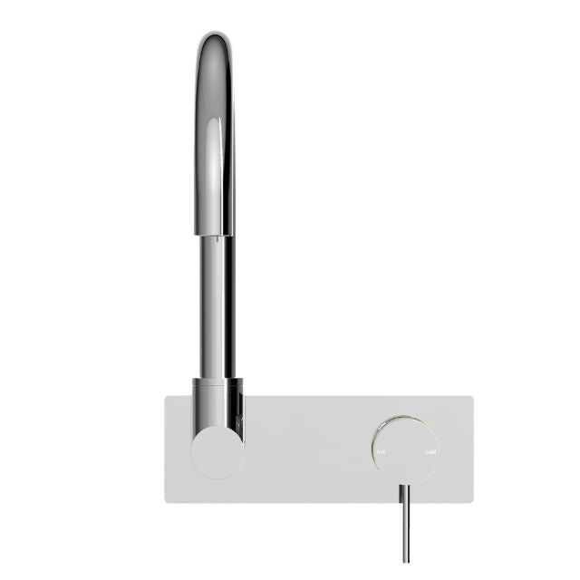 Nero Mecca Wall Basin/Bath Mixer Swivel Spout Chrome