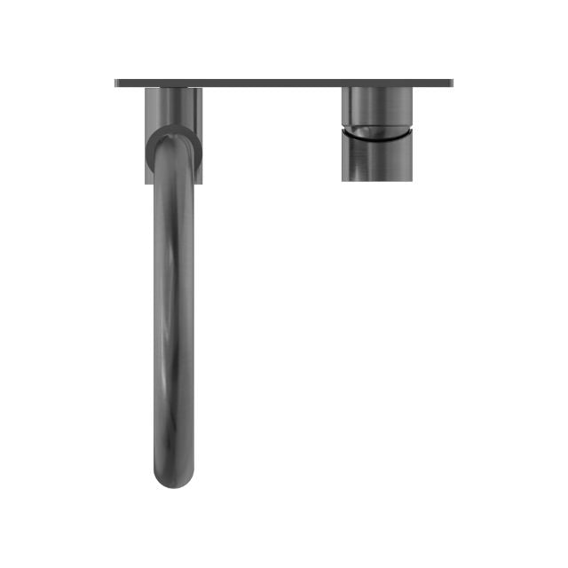 Nero Mecca Wall Basin/Bath Mixer Swivel Spout Gun Metal