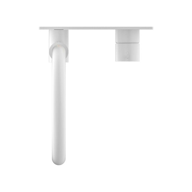 Nero Mecca Wall Basin/Bath Mixer Swivel Spout Handle Up Matte White