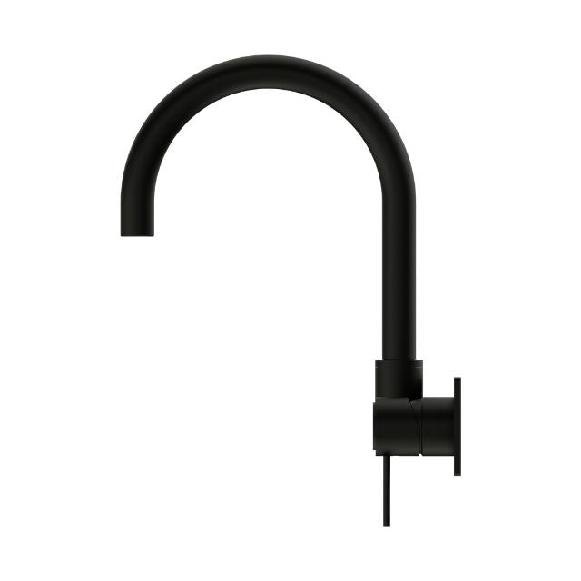 Nero Mecca Wall Basin/Bath Mixer Swivel Spout Matte Black