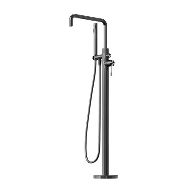 Nero Opal Freestanding Bath Mixer With Hand Shower Graphite