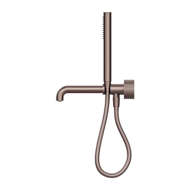 Nero Opal Progressive Shower System Separate Plate With Spout 250mm Brushed Bronze