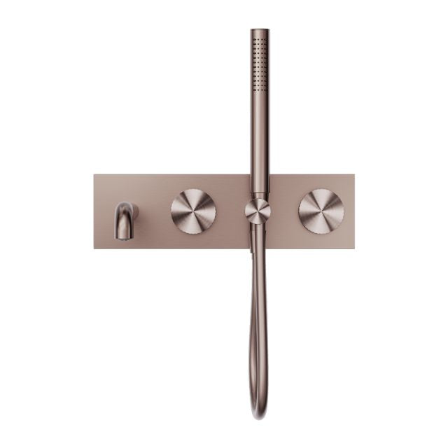 Nero Opal Progressive Shower System With Spout 250mm Brushed Bronze