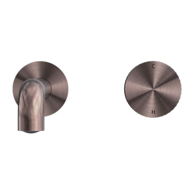 Nero Opal Progressive Wall Basin/Bath Set 185mm Brushed Bronze