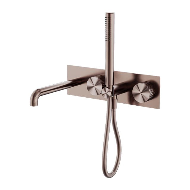Nero Opal Progressive Shower System With Spout 230mm Brushed Bronze