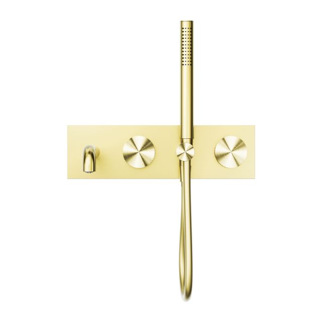 Nero Opal Progressive Shower System With Spout 230mm Brushed Gold