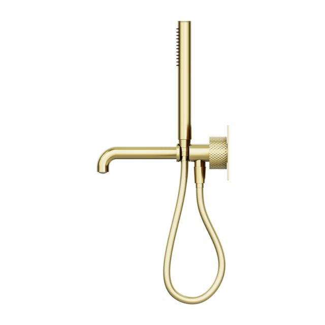Nero Opal Progressive Shower System With Spout 230mm Brushed Gold