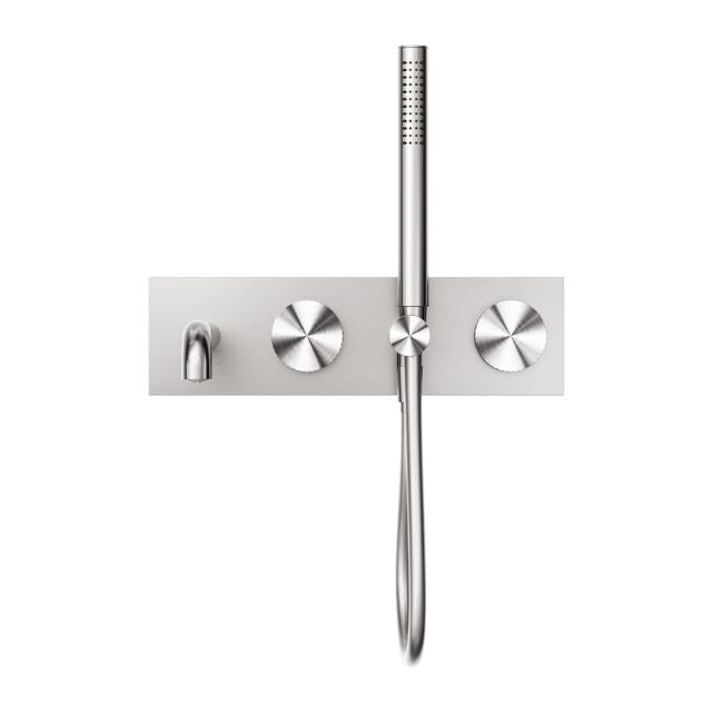 Nero Opal Progressive Shower System With Spout 230mm Brushed Nickel