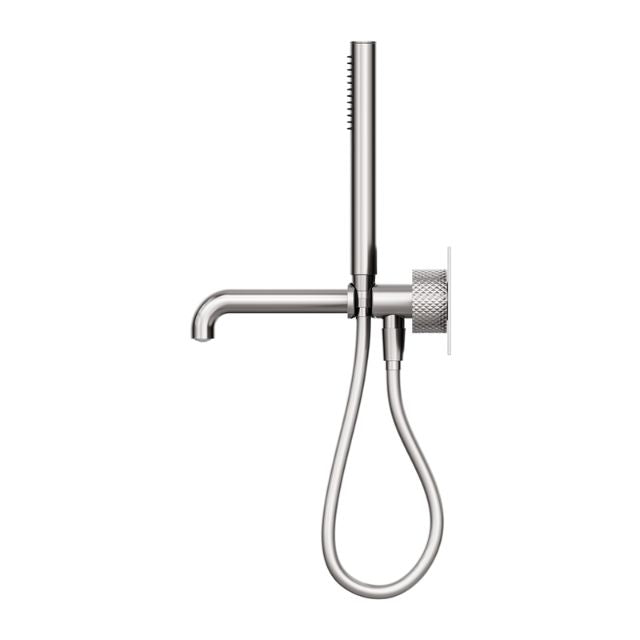 Nero Opal Progressive Shower System With Spout 230mm Brushed Nickel