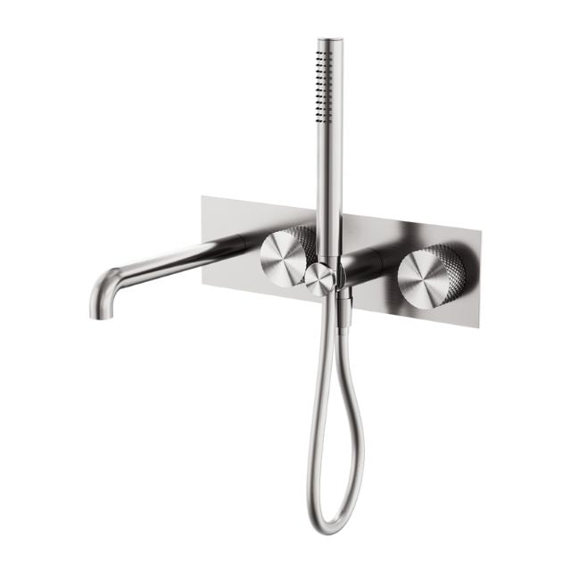 Nero Opal Progressive Shower System With Spout 230mm Brushed Nickel