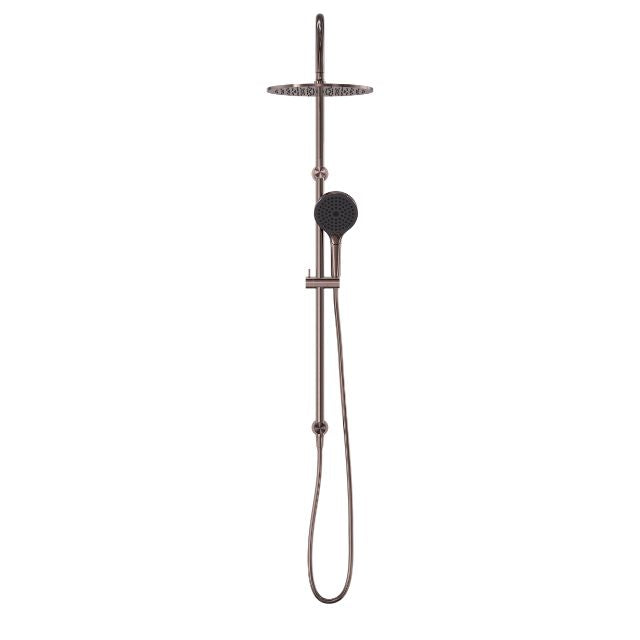 Nero Opal Twin Shower With Air Shower II Brushed Bronze