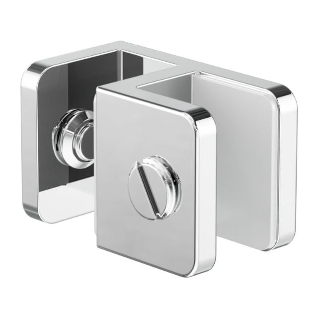 Nero Over Panel Glass to Glass Fitting 10mm Chrome