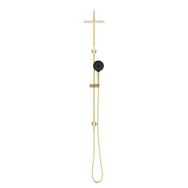 Nero Round Project Twin Shower Brushed Gold