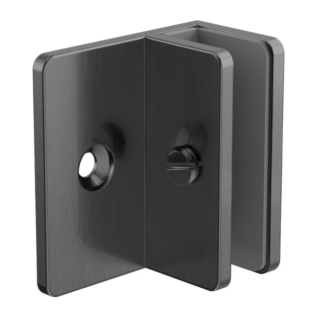 Nero Shower F-Shaped Bracket 10mm Glass Gun Metal