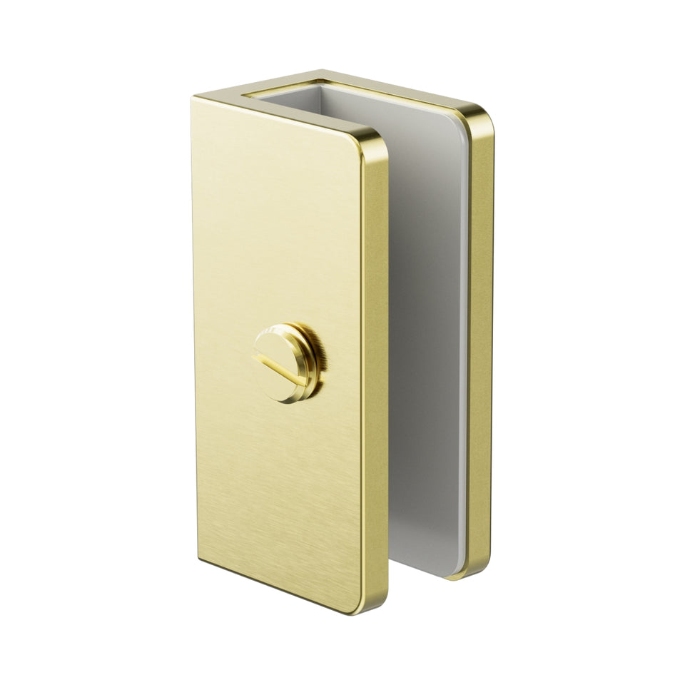 Nero Shower U-Shaped Bracket 10mm Glass Brushed Gold