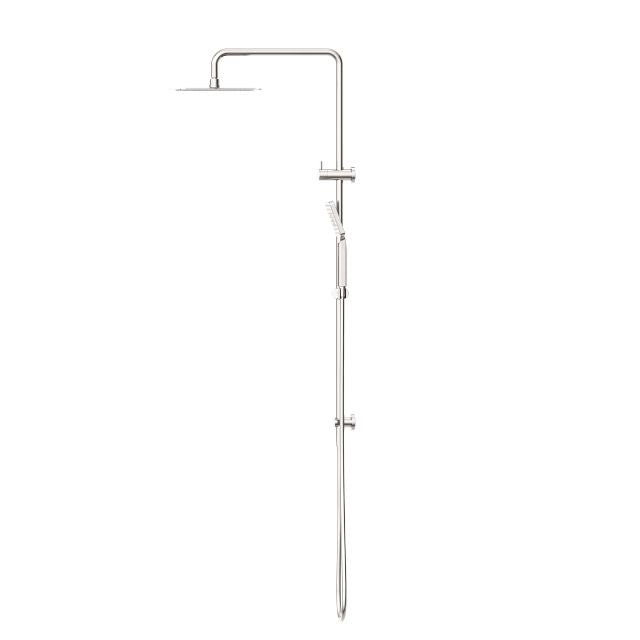 Nero Square Project Twin Shower Brushed Nickel