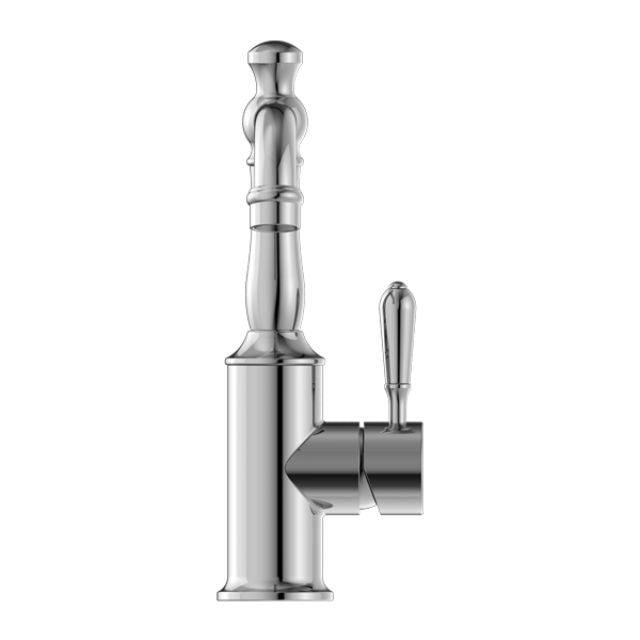 Nero York Basin Mixer With Metal Lever Chrome