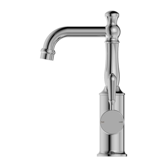 Nero York Basin Mixer With Metal Lever Chrome