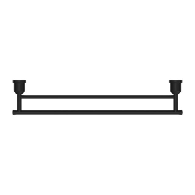 Nero York Double Towel Rail 600mm Matte Black