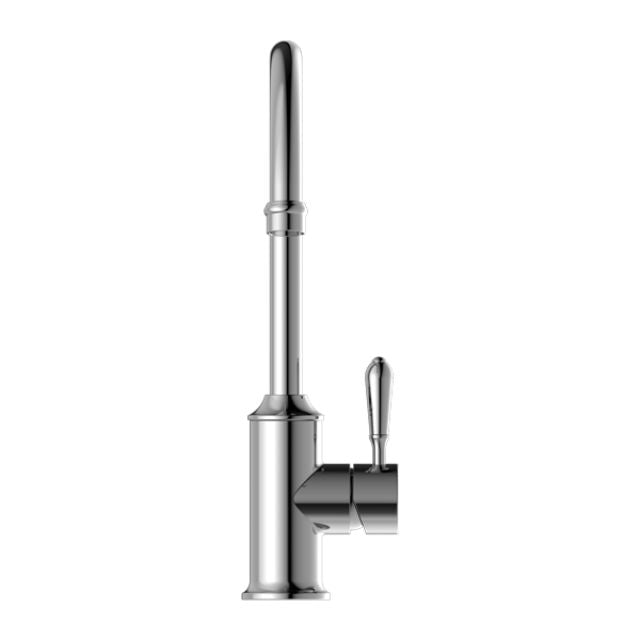 Nero York Kitchen Mixer Gooseneck Spout With Metal Lever Chrome