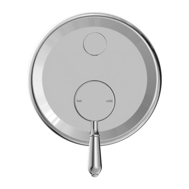 Nero York Shower Mixer With Diverter With Metal Lever Chrome