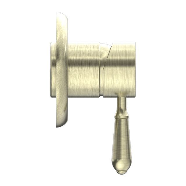 Nero York Shower Mixer With Metal Lever Aged Brass