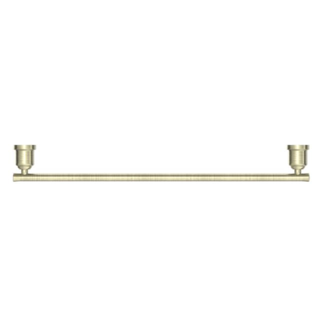Nero York Single Towel Rail 600mm Aged Brass