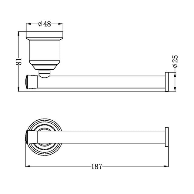 Nero York Toilet Roll Holder Chrome