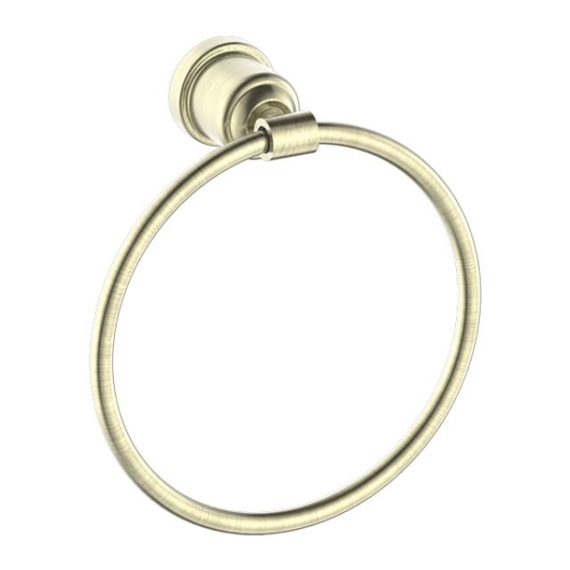 Nero York Towel Ring Aged Brass