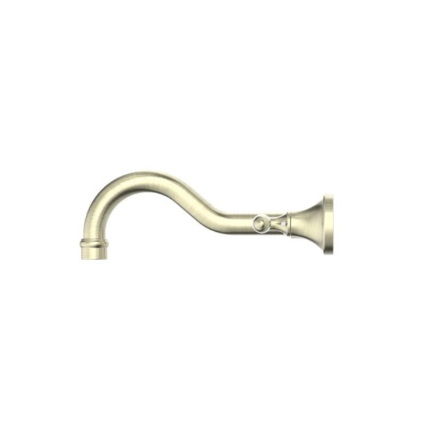 Nero York Wall Basin Set With Metal Lever Aged Brass