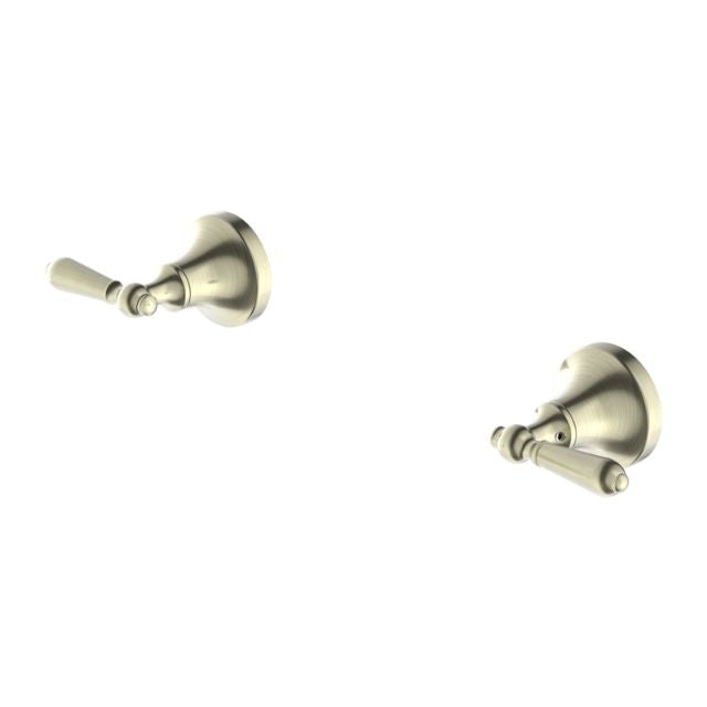 Nero York Wall Top Assemblies With Metal Lever Aged Brass