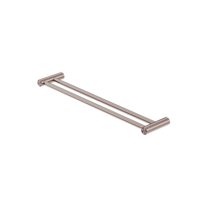 Nero Zen SS316L Double Towel Rail 600mm Brushed Bronze