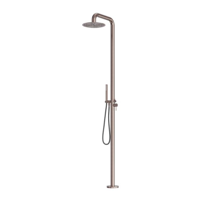Nero Zen SS316L Outdoor Freestanding Shower Column Brushed Bronze