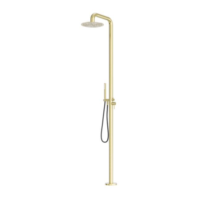 Nero Zen SS316L Outdoor Freestanding Shower Column Brushed Gold