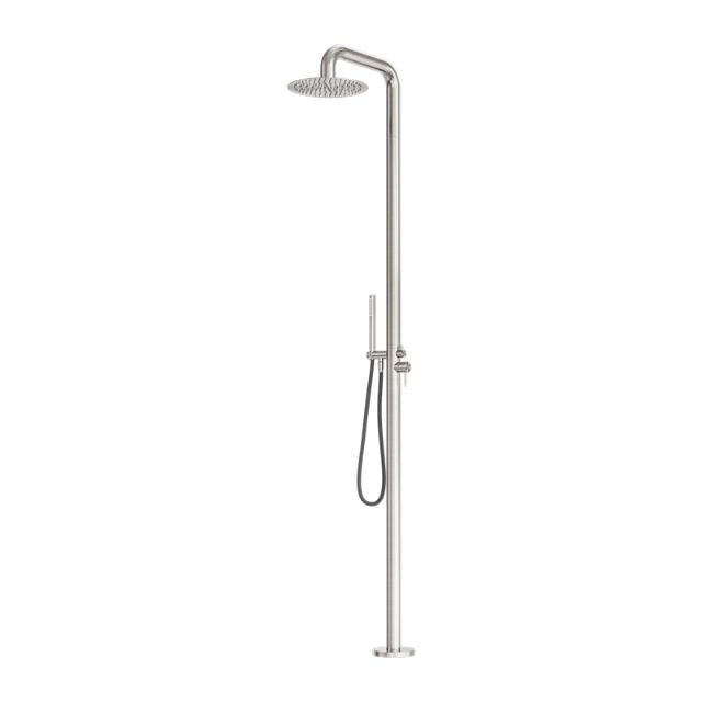 Nero Zen SS316L Outdoor Freestanding Shower Column Brushed Nickel