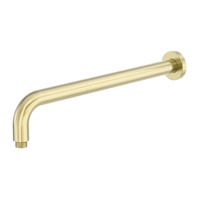Nero Zen SS316L Round Shower Arm 400mm Length Brushed Gold