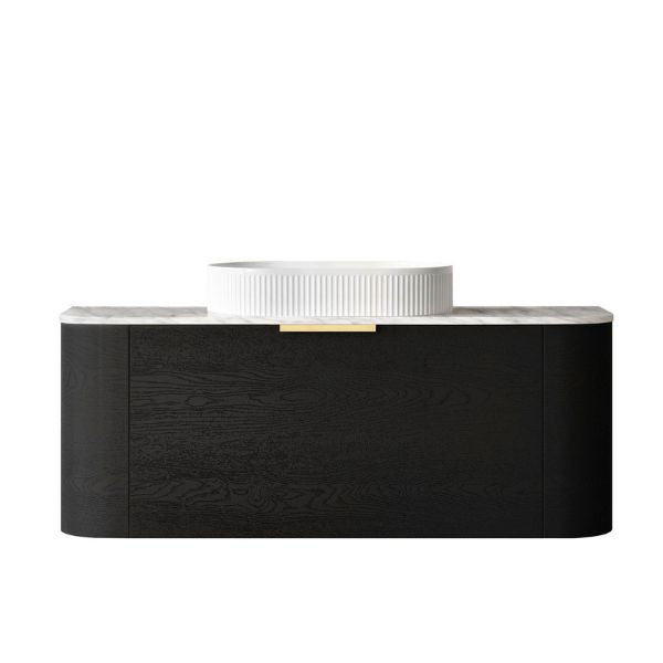 Otti Bondi Wall Hung Curve Vanity - Black Oak