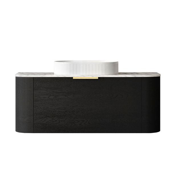 Otti Bondi Wall Hung Curve Vanity - Black Oak