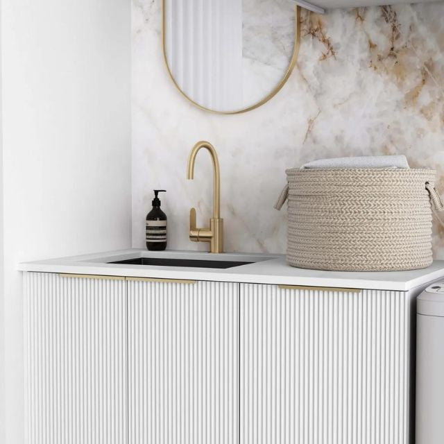 Otti Bondi 1715mm Fluted Laundry Set A - White