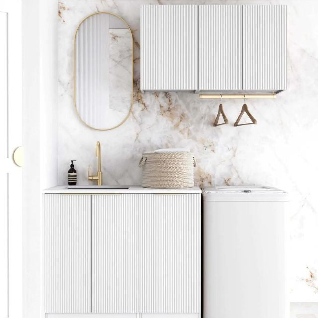 Otti Bondi 1715mm Fluted Laundry Set A - White