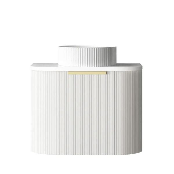 Otti Bondi Fluted Curved Wall Hung Vanity - White