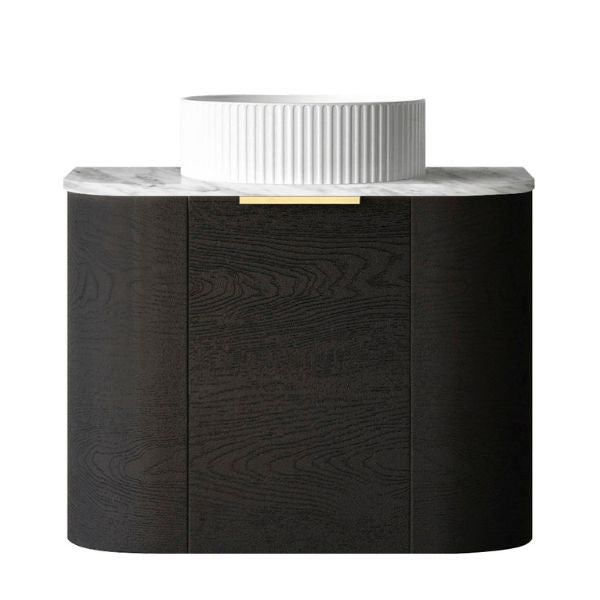 Otti Bondi Wall Hung Curve Vanity - Black Oak